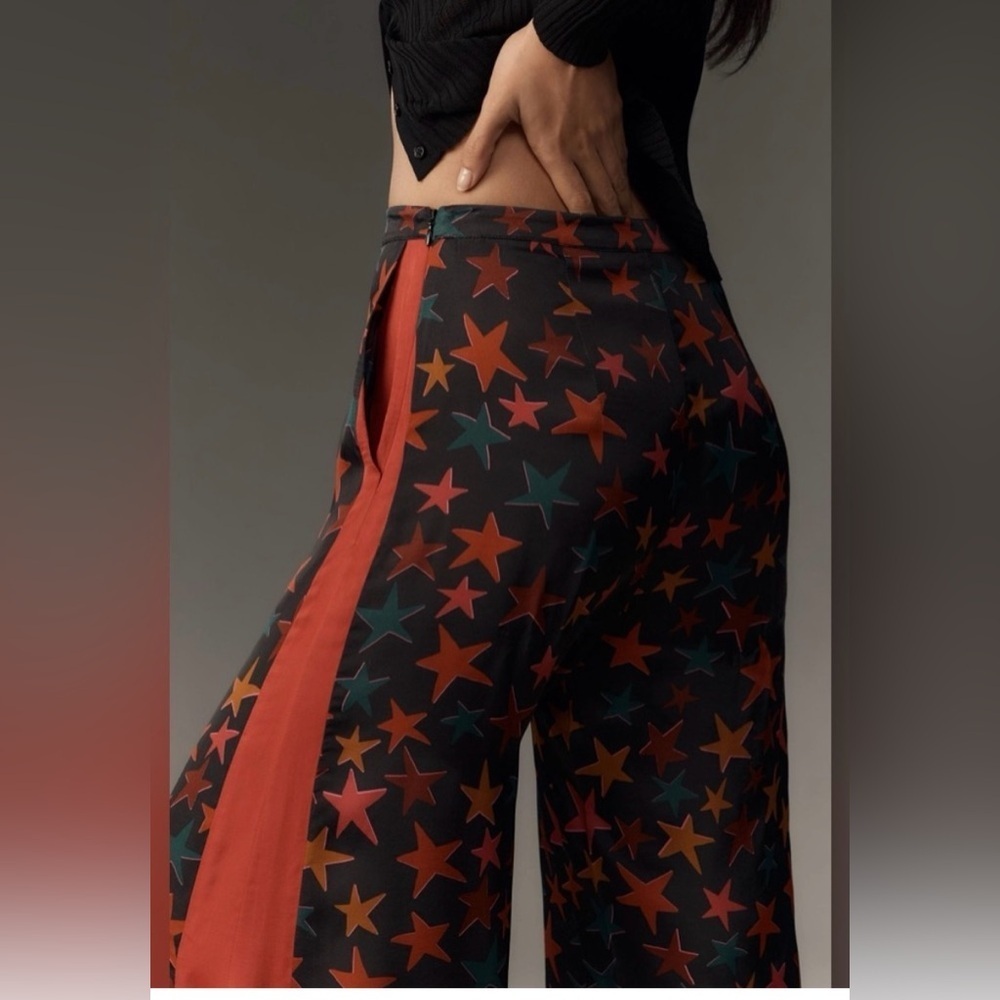 NWT Size S - Farm Rio high waisted Star Print Wide-Leg Pants